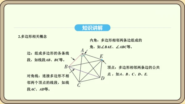 人教版数学八年级上册 11.3.1 多边形及其内角和 课件(共19张PPT)
