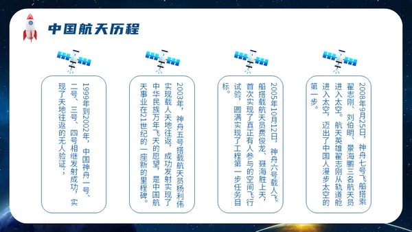 神舟十三号航天事业通用PPT模板