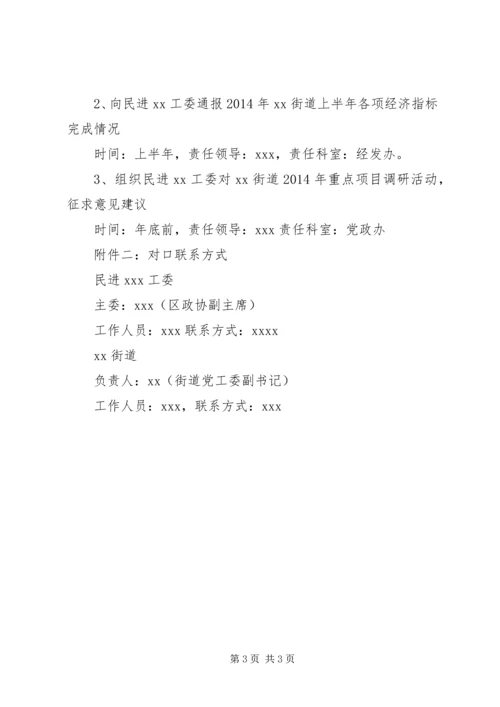街道对口联系单位方案.docx