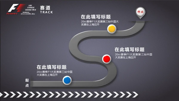 F1一级方程式赛车通用PPT模板