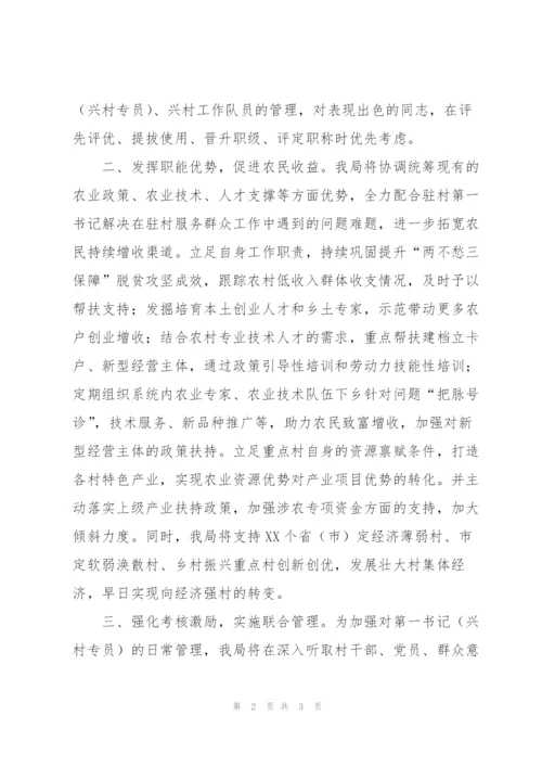 驻村第一书记派驻单位表态发言.docx
