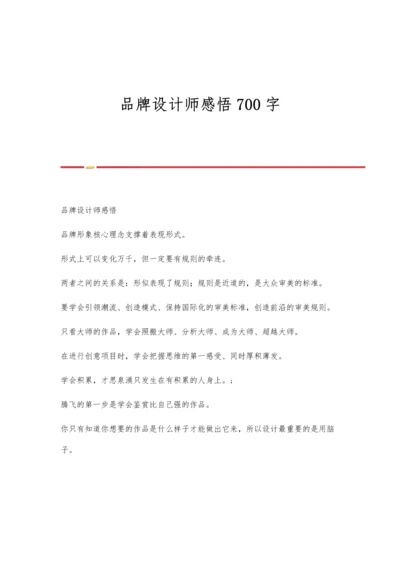 品牌设计师感悟700字.docx