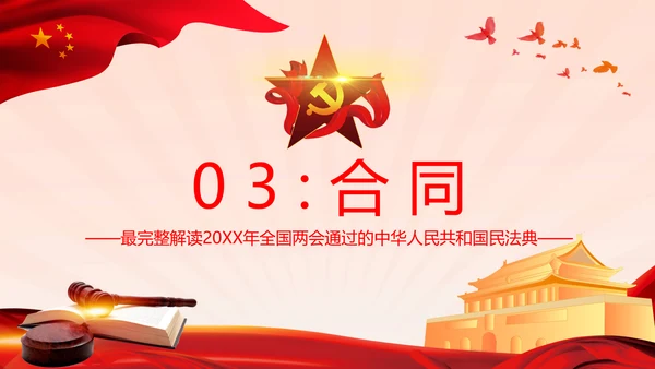 中国首部民法典解读PPT模板