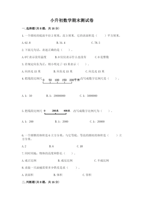 小升初数学期末测试卷【预热题】.docx