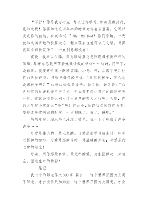 我心中的阳光作文800字.docx