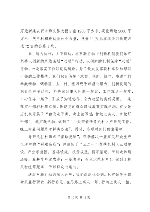 乡镇扶贫双联工作述职报告.docx