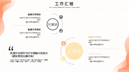 橙色扁平商务风工作汇报通用PPT模板