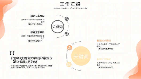 橙色扁平商务风工作汇报通用PPT模板