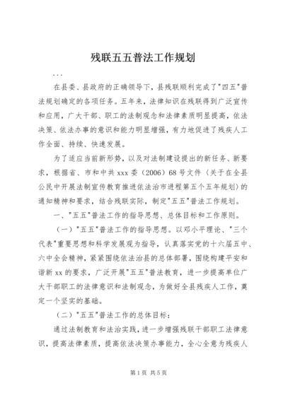 残联五五普法工作规划 (5).docx