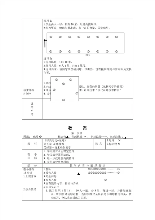 公共体育课足球教案设计17课时