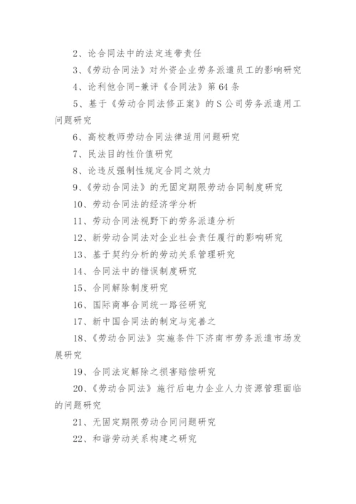 法学相关专业研究生毕业论文题目.docx