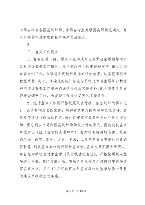 统计督查、监审工作计划.docx