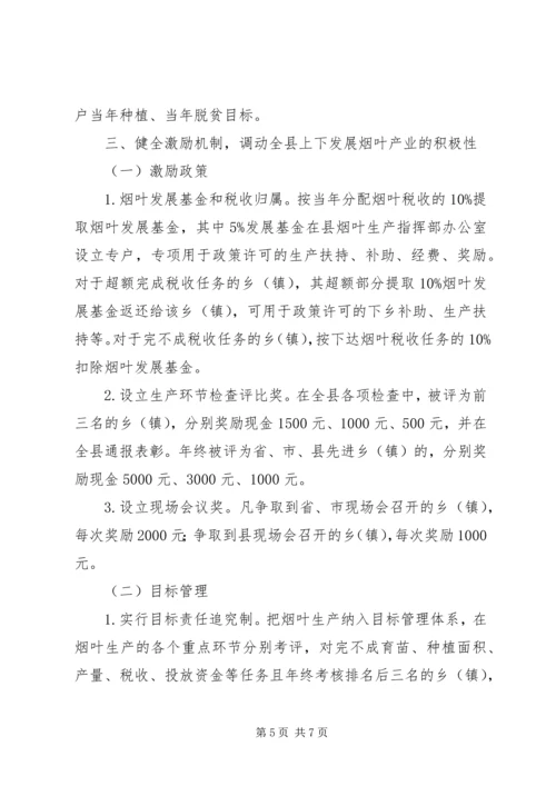 关于XX年烟叶生产工作的意见.docx