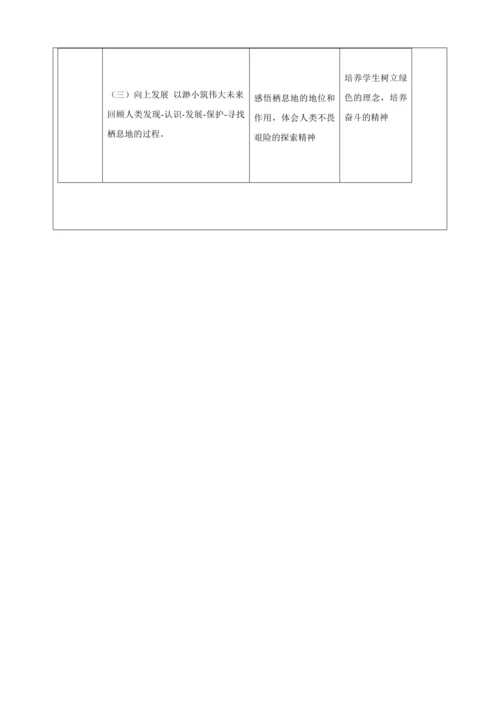 人文地理上册 2.1.1 人类的栖息地 教学设计