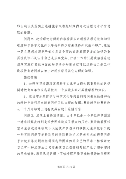 作风整改措施领导班子作风建设方面存在的问题及整改措施.docx