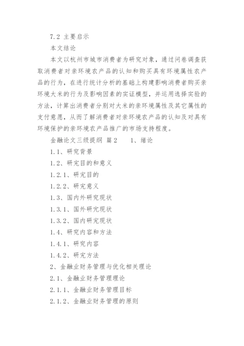金融论文三级提纲.docx