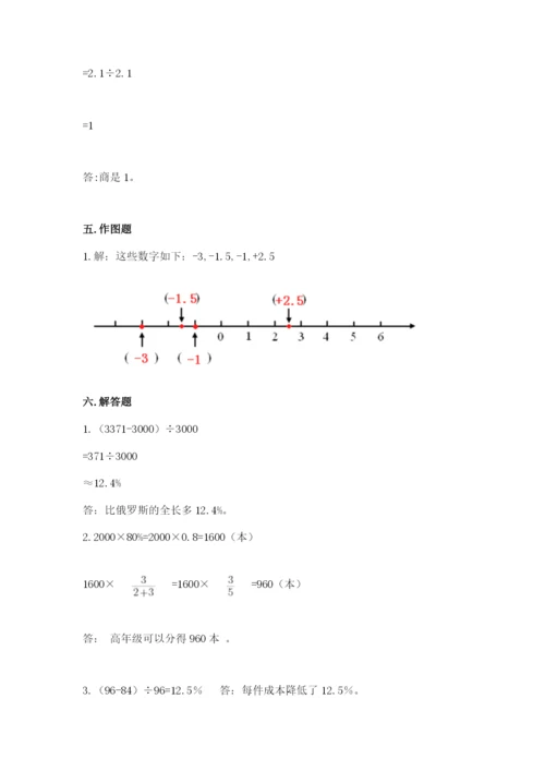 北京版六年级下册数学期末测试卷附参考答案（轻巧夺冠）.docx