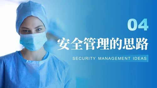 蓝绿色渐变简约实拍风格围手术期安全管理医护人员PPT