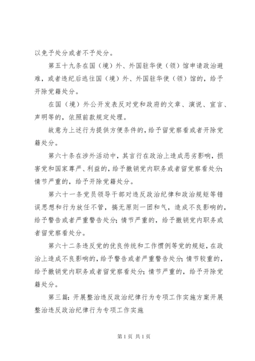 关于个人开展违反政治纪律专项行为的自查报告[大全].docx