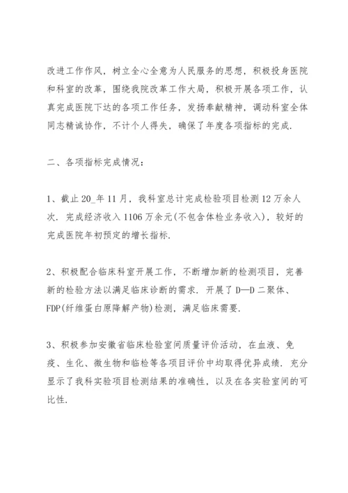 检验师个人工作总结5篇.docx