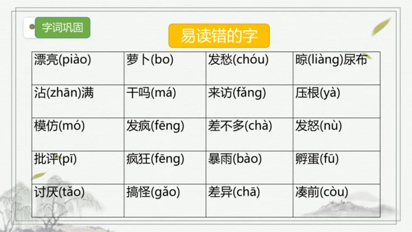 部编版三年级语文上册第四单元复习  课件
