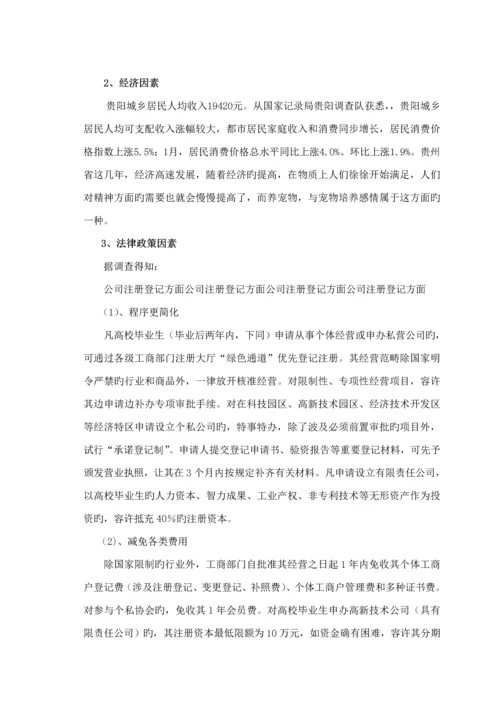宠物店创业综合计划书.docx