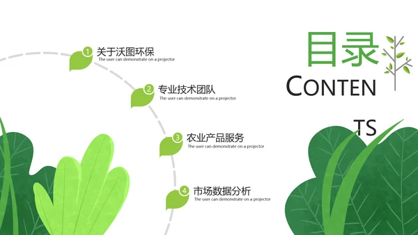 绿色唯美植物生长发芽自然环保PPT模板