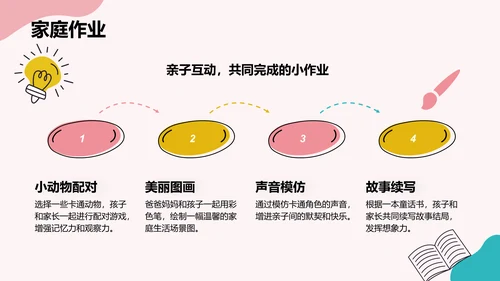 粉色卡通风可爱卡通幼儿园通用模板PPT模板
