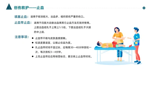 蓝色简约医护人员急救知识课件医疗护理医疗器械通用PPT