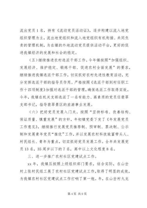 组织工作年终总结及XX年工作计划 (2).docx