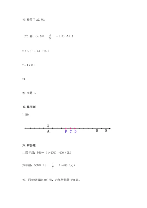 小学六年级下册数学期末测试卷附答案（精练）.docx