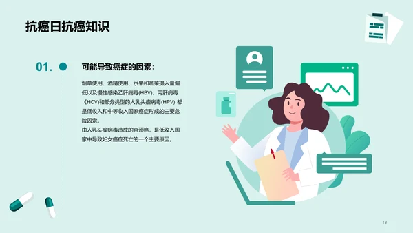 世界抗癌日知识科普介绍PPT