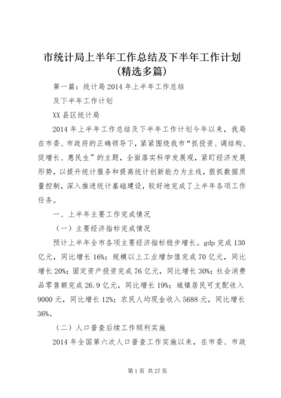 市统计局上半年工作总结及下半年工作计划(精选多篇).docx