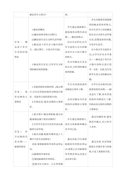 5.1.2 线形动物和环节动物 【2024秋人教八上生物精彩课堂（素材+教案+导学案）】