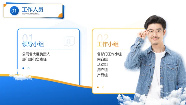 商务风蓝黄商务风工作汇报ppt