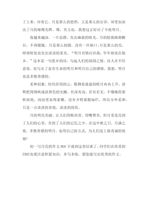 初一写月亮的作文800字：中秋之月.docx