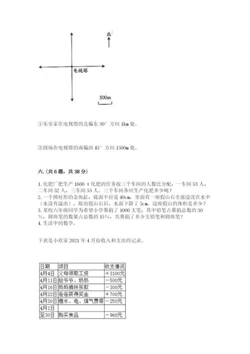 人教版数学六年级下册试题期末模拟检测卷含答案【能力提升】.docx