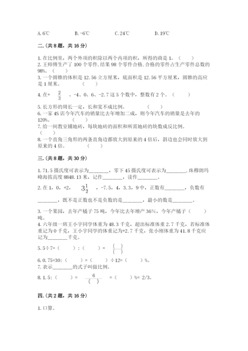 苏教版数学小升初模拟试卷精品【典优】.docx