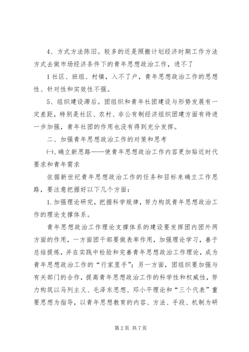 加强和改进青年思想政治工作的几点思考.docx