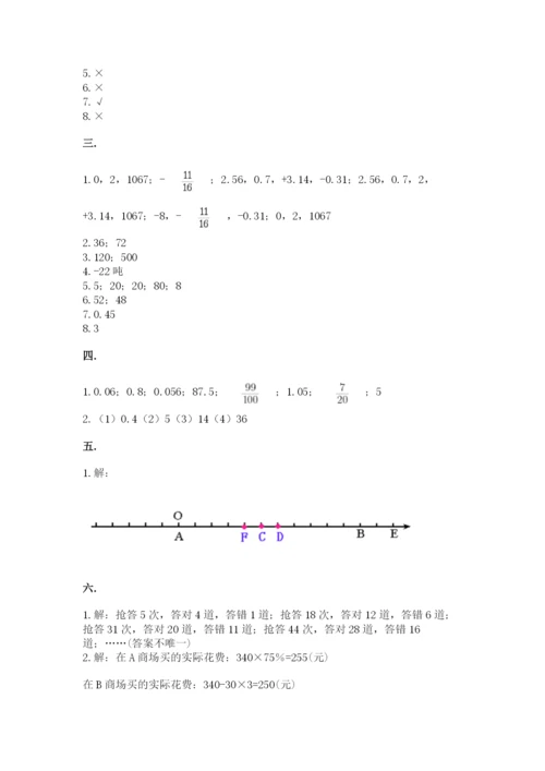 苏教版数学六年级下册试题期末模拟检测卷精品【历年真题】.docx