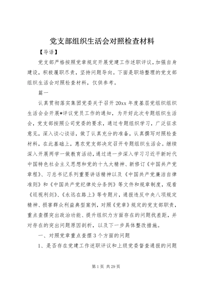 党支部组织生活会对照检查材料.docx