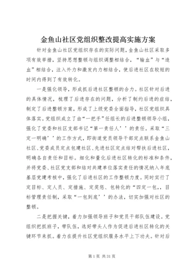 金鱼山社区党组织整改提高实施方案.docx