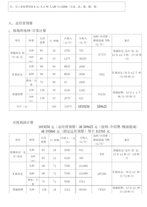 K歌沐足开发经营计划书.docx