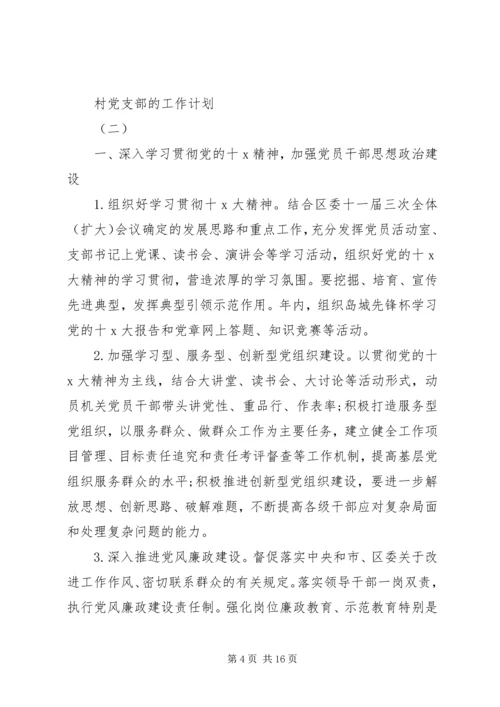 村党支部工作计划 (2).docx