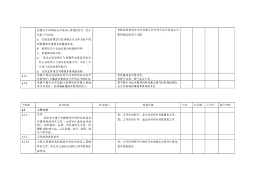 实验室内审检查表.docx