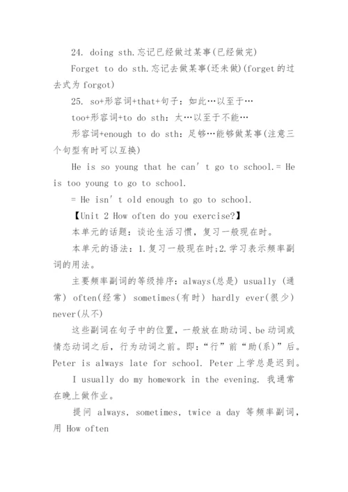 初中八年级英语语法知识点整理.docx