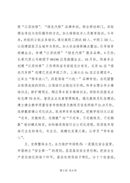 交通局运输管理处工作总结.docx