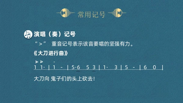 蓝色简约认识简谱说课课件PPT模板