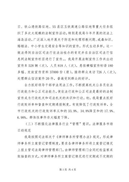 书记在全市司法行政工作暨反腐倡廉建设会议上的致辞.docx