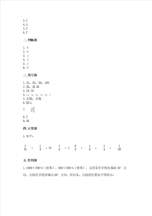 小学数学六年级上册期末测试卷含答案ab卷